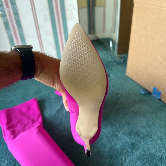 Leith Hot Pink Thigh High Boots - Picture 3 of 5